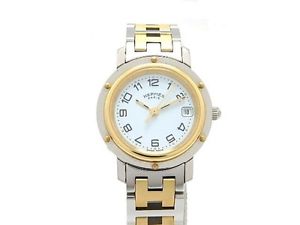 Used[A] Watch HERMES Clipper CL4.220 Quartz white GP / SS R1T