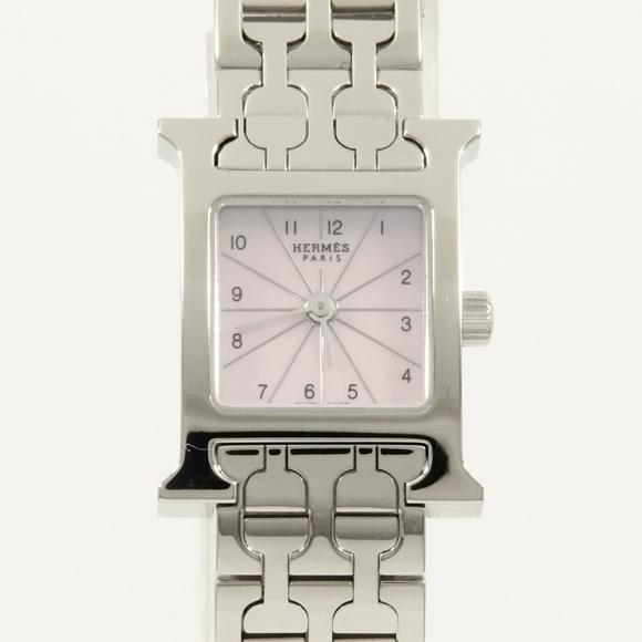 Used[B] Watch Hermes HH1.110 H Watch Quartz Pink Shell Arabic E1J