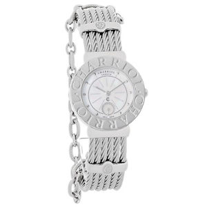 Philippe Charriol St. Tropez Ladies MOP Cable Bangle Watch ST30CS.560.006