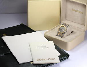 Auth Audemars Piguet Royal Oak Men's SSx18K YG Qz Watch w/Box & Guarantee_281546