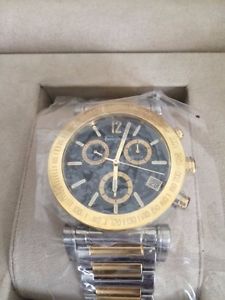AUTHENTIC Salvatore Ferragamo Men's Black Dial Watch, FP1890014 Two-Tone