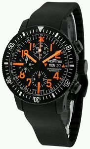 Fortis B-42 Black Mars 500 Automatic Chrono Mens Watch Limited Ed NEW in box