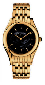 Ferragamo Women's FG4050014 'LIRICA' MOP Dial Gold IP Stainless Steel Watch
