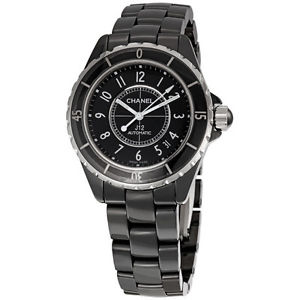 Chanel J12 Black Ceramic Automatic Midsize Unisex Watch H0685