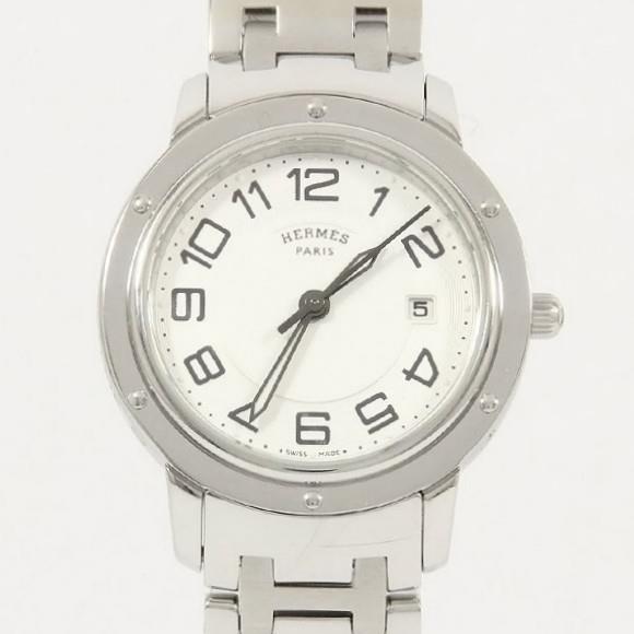 Used[B] Watch Hermes CP1.310 Clipper Classic Quartz Silver Arabic M1Q