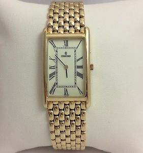 14K YELLOW GOLD CONCORD WRIST WATCH