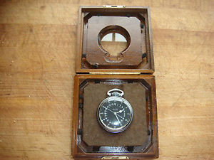 Hamilton GCT Pocket Watch 22 Jewel Wood U.S.Navy Aero Case