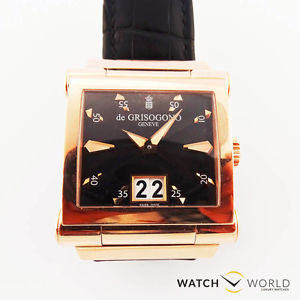 De Grisogono Instrumento Grande rose gold big date