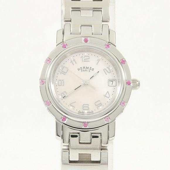 Used[B] Watch Hermes CL4.231 Clipper nacres / 12PS Quartz Pink Shell Arabic N8R