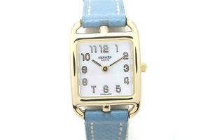 Used[B] Watch HERMES Cape Cod CC1.185 Quartz Blue Gene (E engraved) B5E