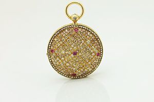 ANTIQUE ORIGINAL PERFECT 18K GOLD BRILLIANT DECORATED  BIG OTTOMAN FACE WATCHES