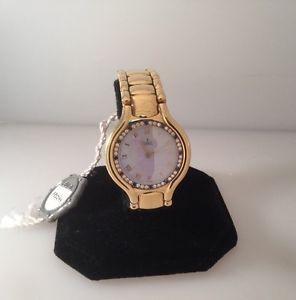 EBEL WOMEN'S 18K YELLOW GOLD BELUGA WITH DIAMONDS AND SAPPHIRES NEW WITH BOX!!!