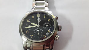 GIRARD PERREGAUX FERRARI STAINLESS STEEL MENS WATCH LIMITED EDITION BLACK CARBON