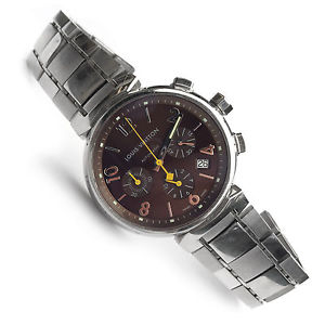 Louis Vuitton Man's Tambour Chronograph Automatic Stainless Steel Watch