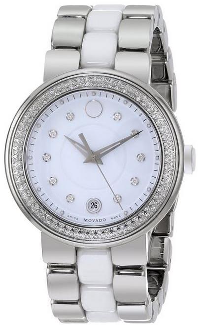 Movado Cerena Stainless Steel Diamond Ladies Watch 0606625