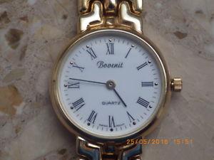 14Kt 585 Bovenit Damenuhr Komplettgold incl.Armband.Rar und Selten !!! 40gr !!