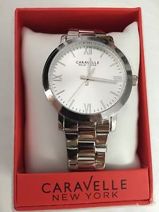 Caravelle New York Men's Watch In Stainless Steel Style 43A131 w Box $110 Value!
