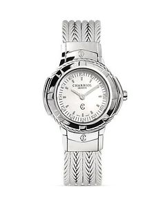 Charriol Celtic Small Round Steel Watch with Diamonds, 26mm CE426S.640.010