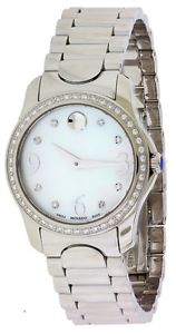 Movado Moda Stainless Steel Diamond Ladies Watch 0606706