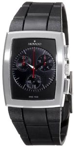 Movado Eliro Rubber   Tonneau Dial Chronograph   Mens Watch 0606393
