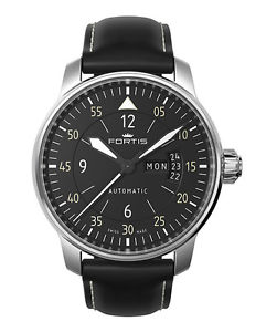 Fortis COCKPIT ONE Swiss Auto watch 41mm case Day/Date Black strap 704.21.18 L01