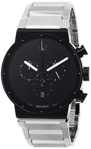 Movado Sapphire Synergy Black Chronograph Mens Watch 0606800