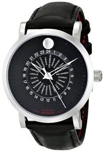 Movado Red Label Automatic Leather Mens Watch 0606697