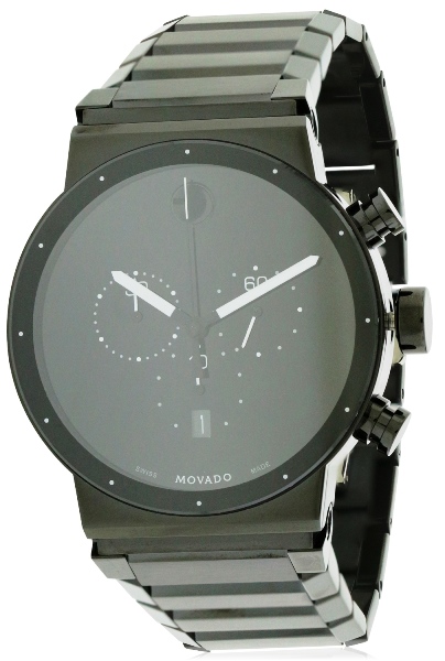 Movado Sapphire Synergy Black Chronograph Mens Watch 0606801