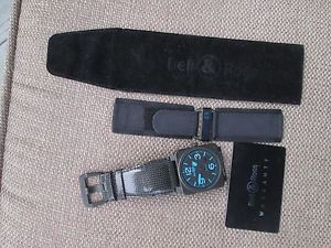 42mm BELL & ROSS Blue/Black Aviation Military BR03-92, clean, accurate,original