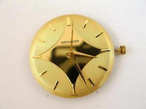 MOVADO 18K MIRROR DIAL AND MOVEMENT 1950IES HANDWIND CALIBER 365 FOR PARTS