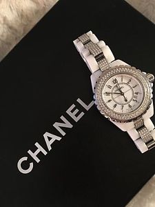 Chanel J12 White Diamond Watch - 100% Authentic