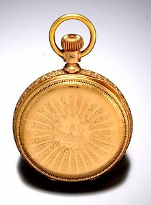 Rare 14K Rose Gold Model 72 American Waltham Riverside Watch Hunters Case C.1886
