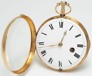 Antique 18ct Gold Georgian Verge Pocket Watch by George Allen - Circa 1800