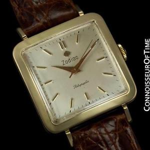 1955 ZODIAC ROTOGRAPHIC Automatic - Army / Navy College Football Game - 14K Gold
