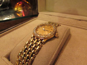 Audemars Piguet Solid 18K 18ct Gold & Diamond Date Ladies Watch