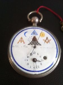 Big watch fob MASONIC attributes cock.