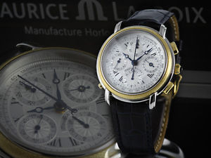 MAURICE LACROIX MASTERPIECE RATTRAPANTE DOPPELCHRONOGRAPH STAHL/GOLD LIMITED
