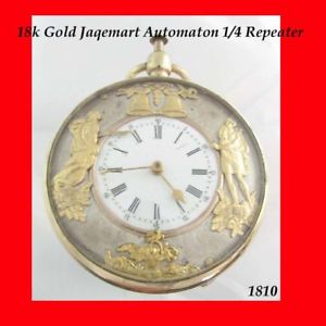 18K Gold Quarter Repeater Swiss Automaton Watch 1785