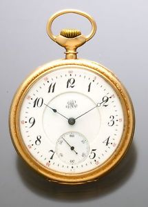Heavy 14K Solid Gold 17-Jewel Illinois Railroad Dispatcher Official Pocket Watch