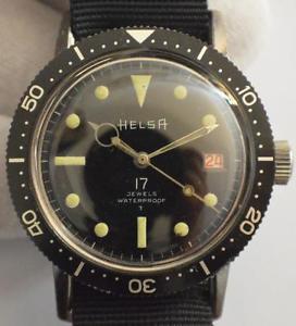 Helsa Vintage Sixties mens Divers watch Ø36.6mm calibre EB 8021