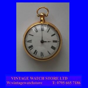 Stunning Napoleonic 18k Gold Fusee Verge Maston London P-Case Pocket Watch  1805