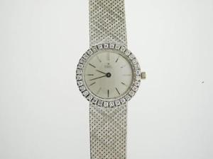 Ebel 18k white gold, 1ct Diamond bezel vintage watch