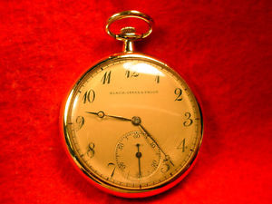 BLACK, STARR & FROST 14KT GOLD 21 JEWEL AGASSIZ GORGEOUS RUNNING WATCH!!  #1005M
