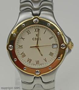 HAU Herren Armbanduhr Marke Ebel Modell Sportwave Quarz Marken Gold Uhr Uhren