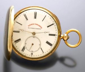 Antique Tobias 10K Gold Railway Timekeeper Pocket Watch - Large Oversized Case