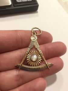 Vintage Free Mason Gold Pocket Watch Fob Anchorage Alaska 1920's Rare