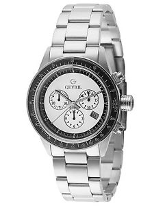Gevril Men's A2113 Tribeca Chronograph Silver Steel Date Watch
