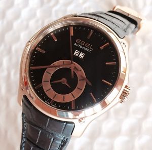 Brand New Ebel Automatic Hexagon GMT 2 Time Zone in 18k Rose Gold. 45mm