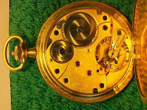 A. Lange & Söhne Glashütte antike goldene Taschenuhr Golduhr 585 Gold Savonette