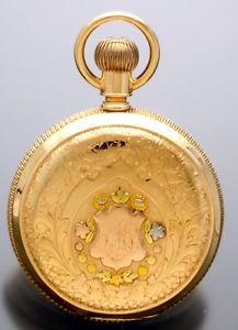 Antique 14K Multicolor-Gold Rockford Pocket Watch from 1884